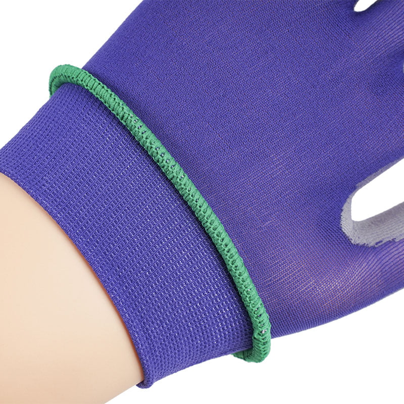 21 Gauge PU-Nylon-Handschuhe, Blau