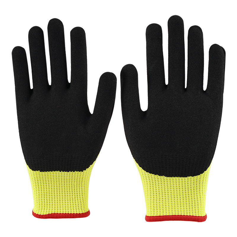 13 Gauge Fluoreszierende Gelbe Anti-Vibrations-Handschuhe A5