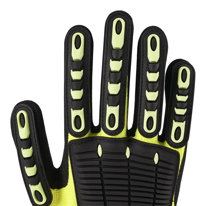 13 Gauge Fluoreszierende Gelbe Anti-Vibrations-Handschuhe A5