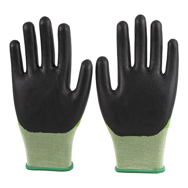 21-Gauge-Handschuhe aus ultrafeinem, schäumendem grünen Nylon-Latex