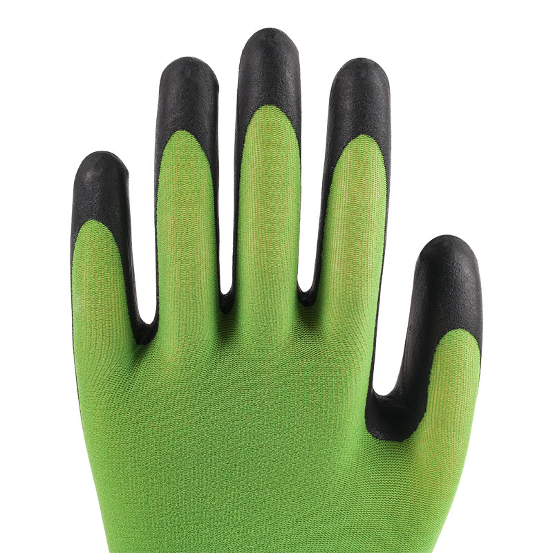 21-Gauge-Handschuhe aus ultrafeinem, schäumendem grünen Nylon-Latex