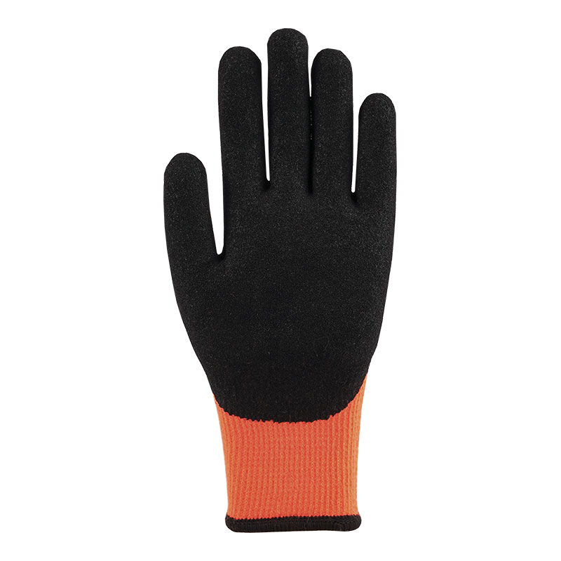 10 Gauge Terry Nitril 3/4 getauchte mattorangerote Handschuhe