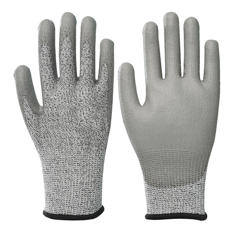 13 Gauge Anti-Schnitt-PU-Handschuhe Level 5