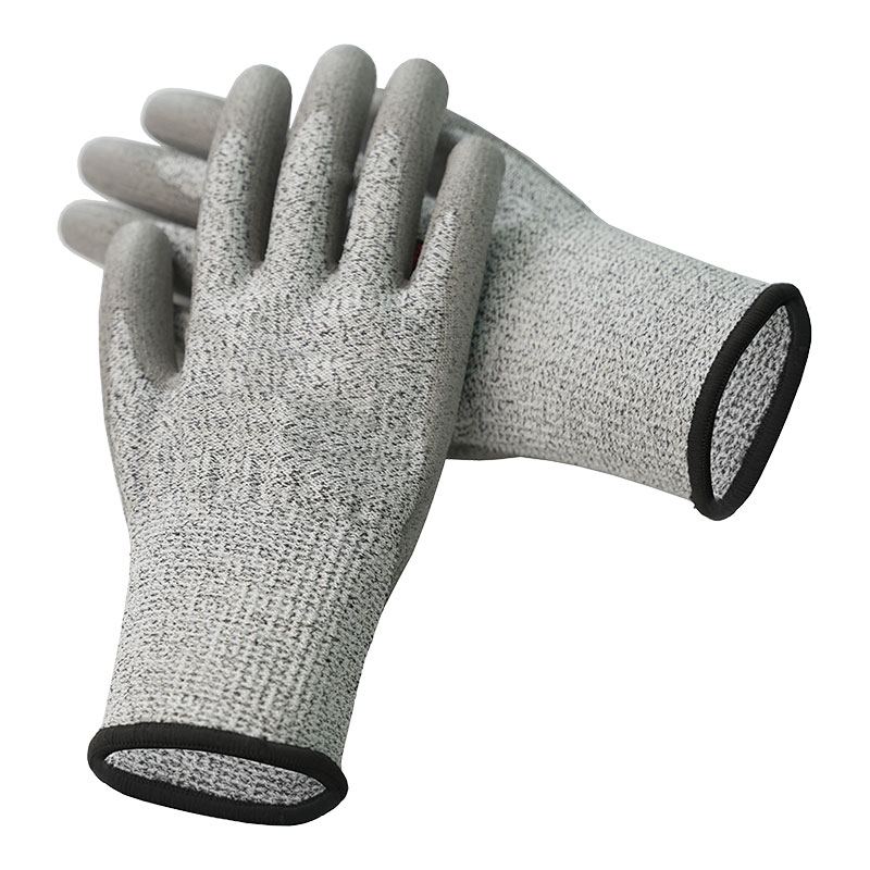 13 Gauge Anti-Schnitt-PU-Handschuhe Level 5